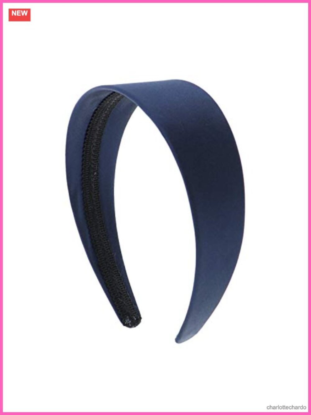 2 Inch Wide Satin Hard Headband No Teeth Hair Accessory for Women